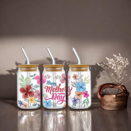 Verre à paille « happy mother day »