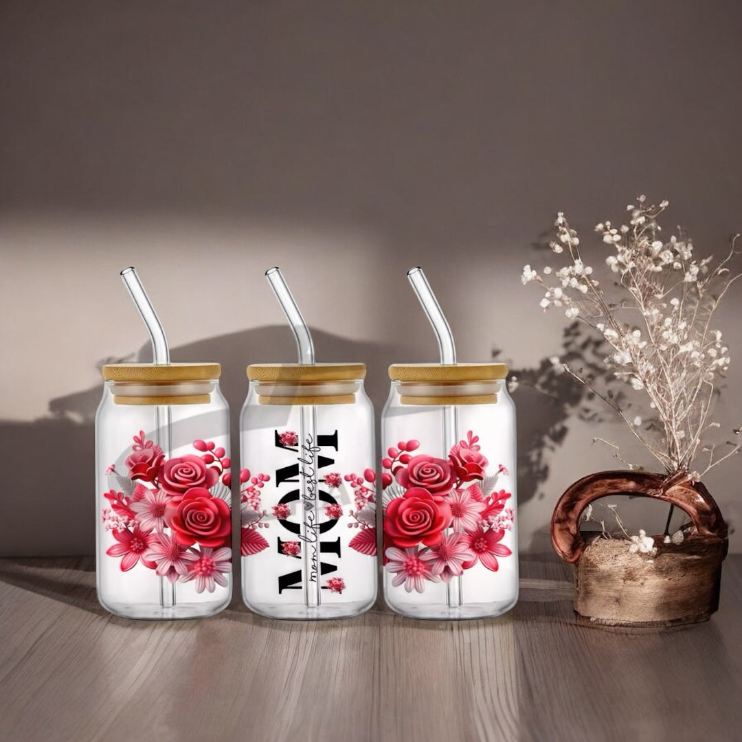 Verre à paille « best mom »