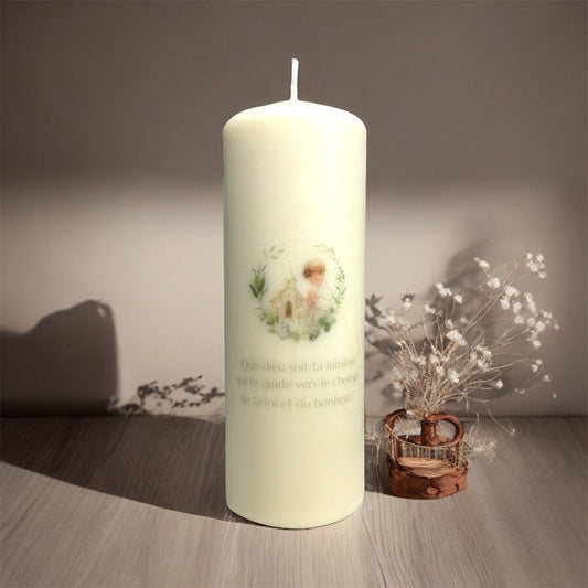 Bougie baptême personnalisable