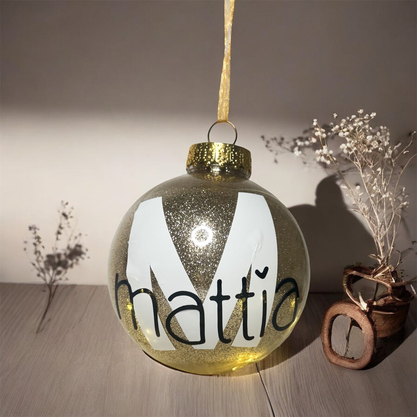 Boule de noël prénom