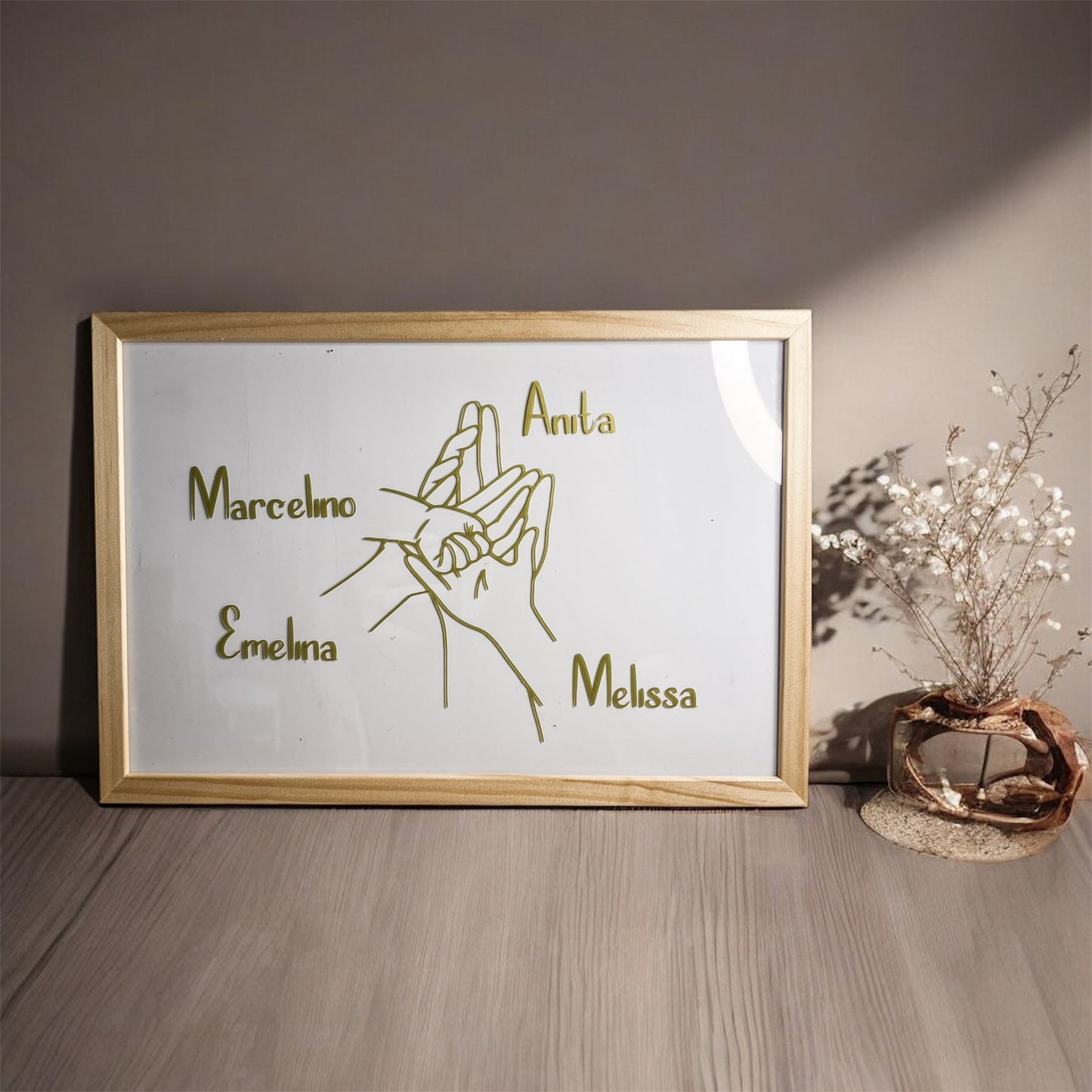 Tableau mains famille