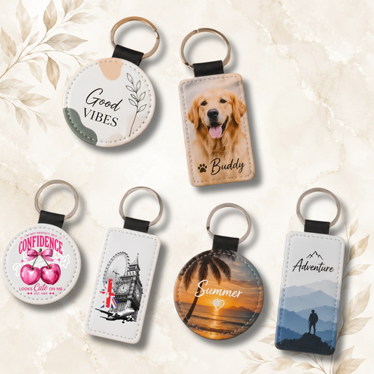 Porte clés personnalisable en cuir