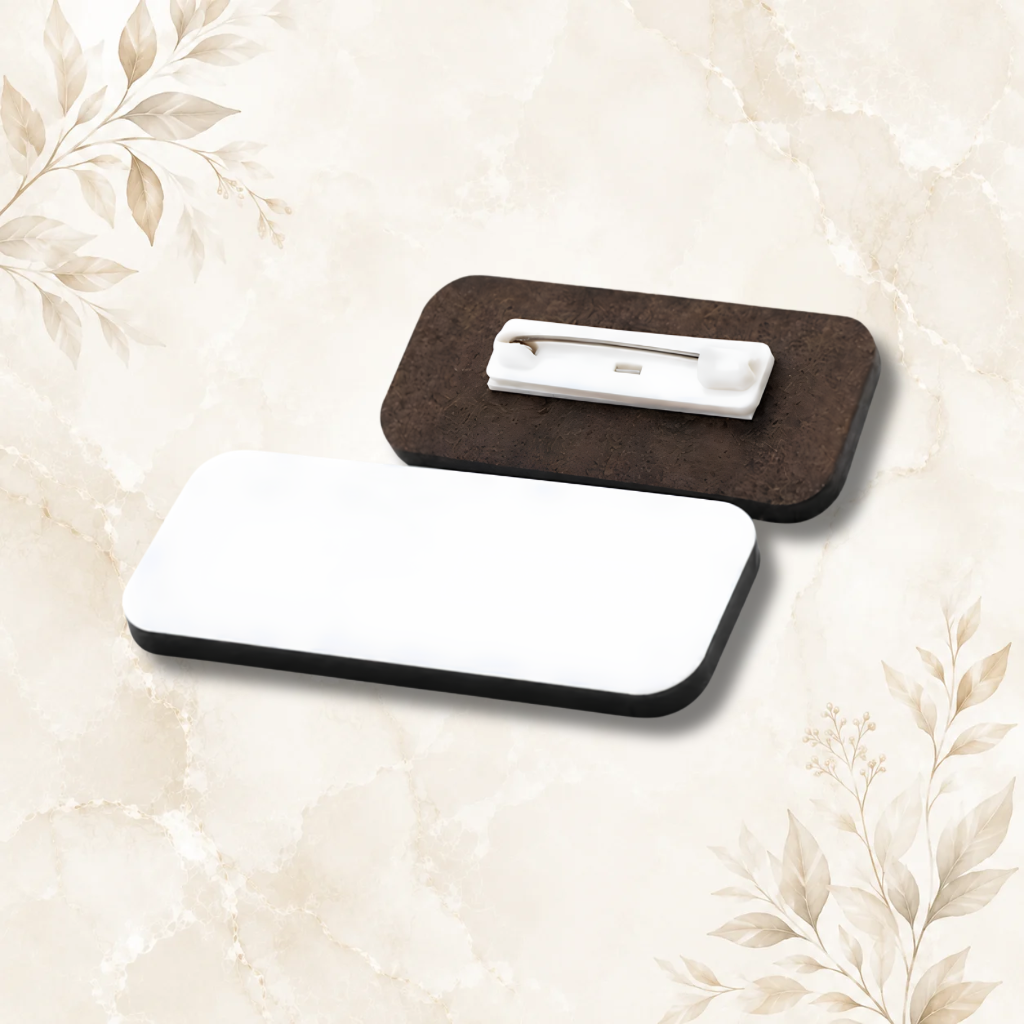 Badge personnalisable en bois