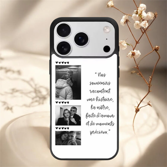 Coque photo avec phrase à personnaliser
