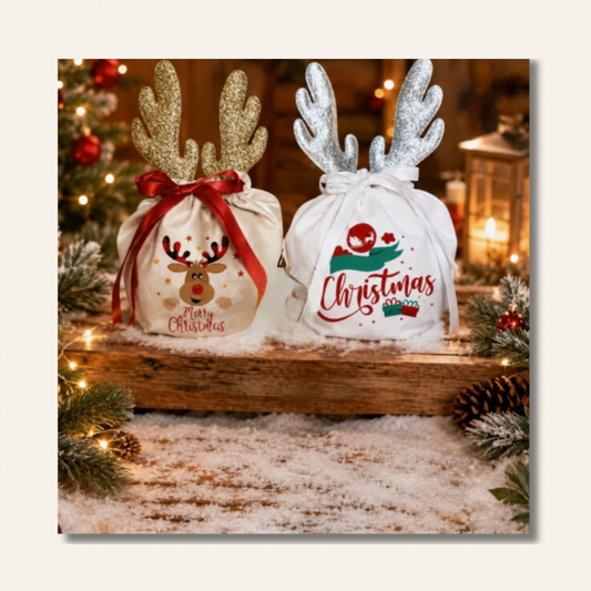 Mini pochon de Noël en velours personnalisable