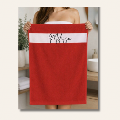 Serviette éponge avec bandeau Personnalisable
