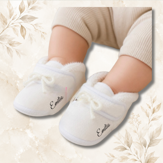 Chaussons bébé blancs sublimables 0-6 mois
