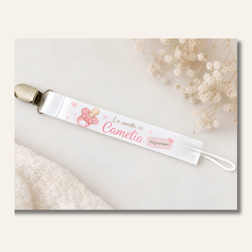 Attache sucette / tétine Personnalisable
