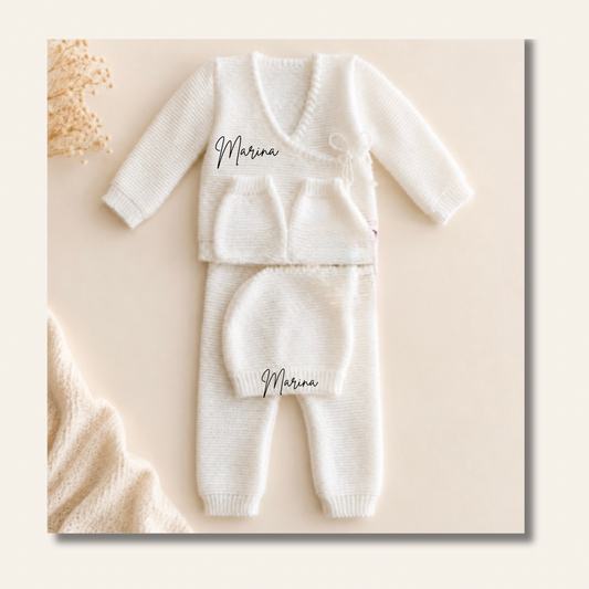 Ensemble bébé tricot Personnalisable